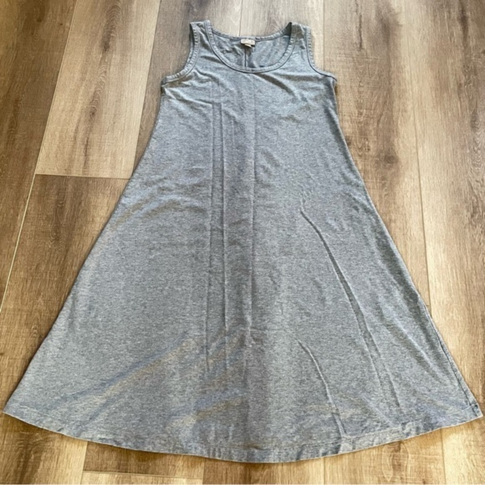 J Jill Dress‎ Women Medium Gray Tank Sleeveless Knit Midi Stretch Minimalist - Picture 6 of 7
